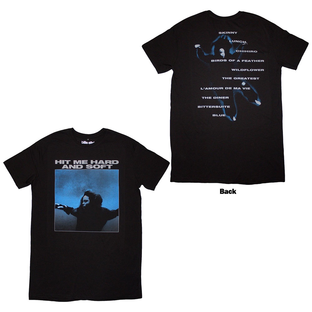 Billie Eilish - HMHAS Tracklist T-Shirt-Kleid - Schwarz